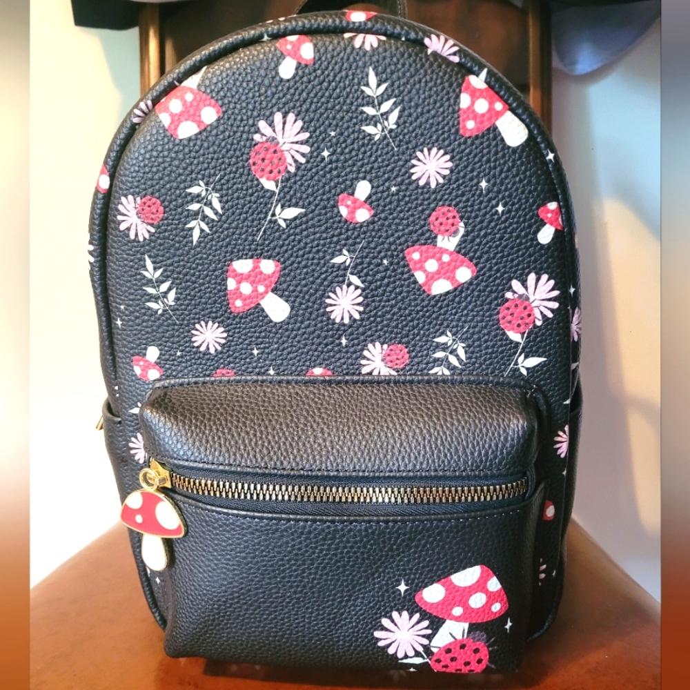 Mushroom and Ladybug Mini Backpack from Hot Topic Like New